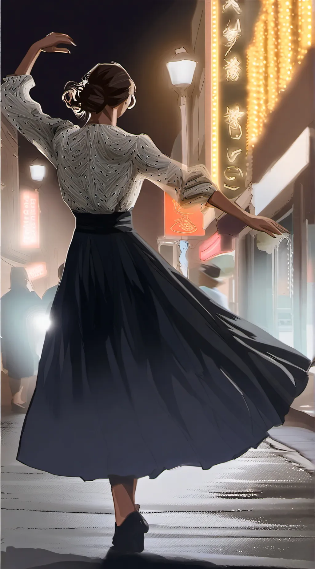ai character: Serbian dancing  background