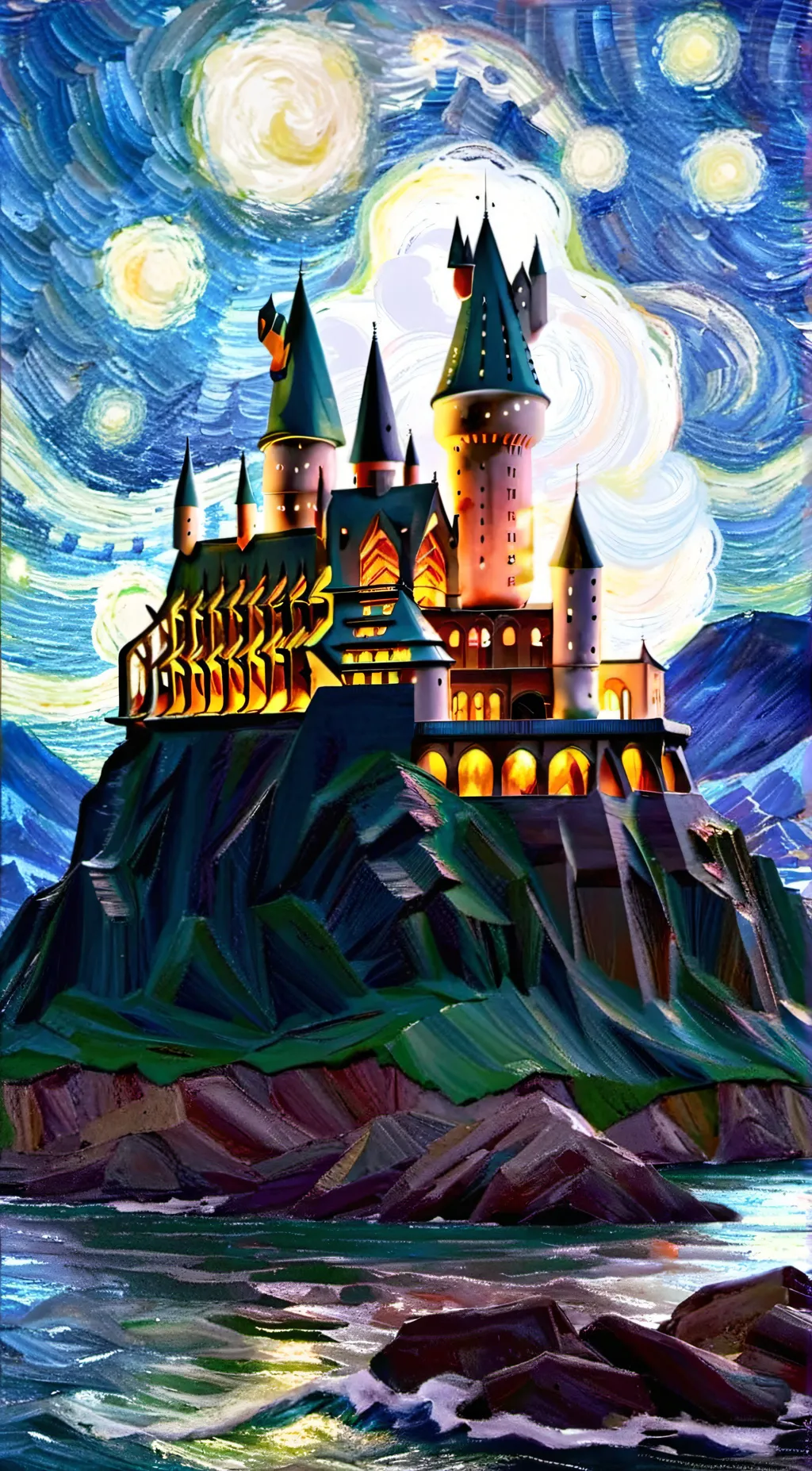 ai character: Hogwarts background