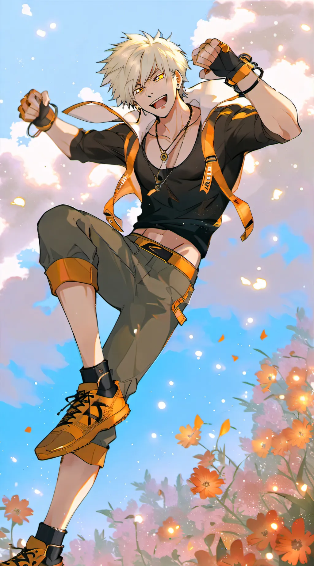 ai character: Bakugo katsuki  background