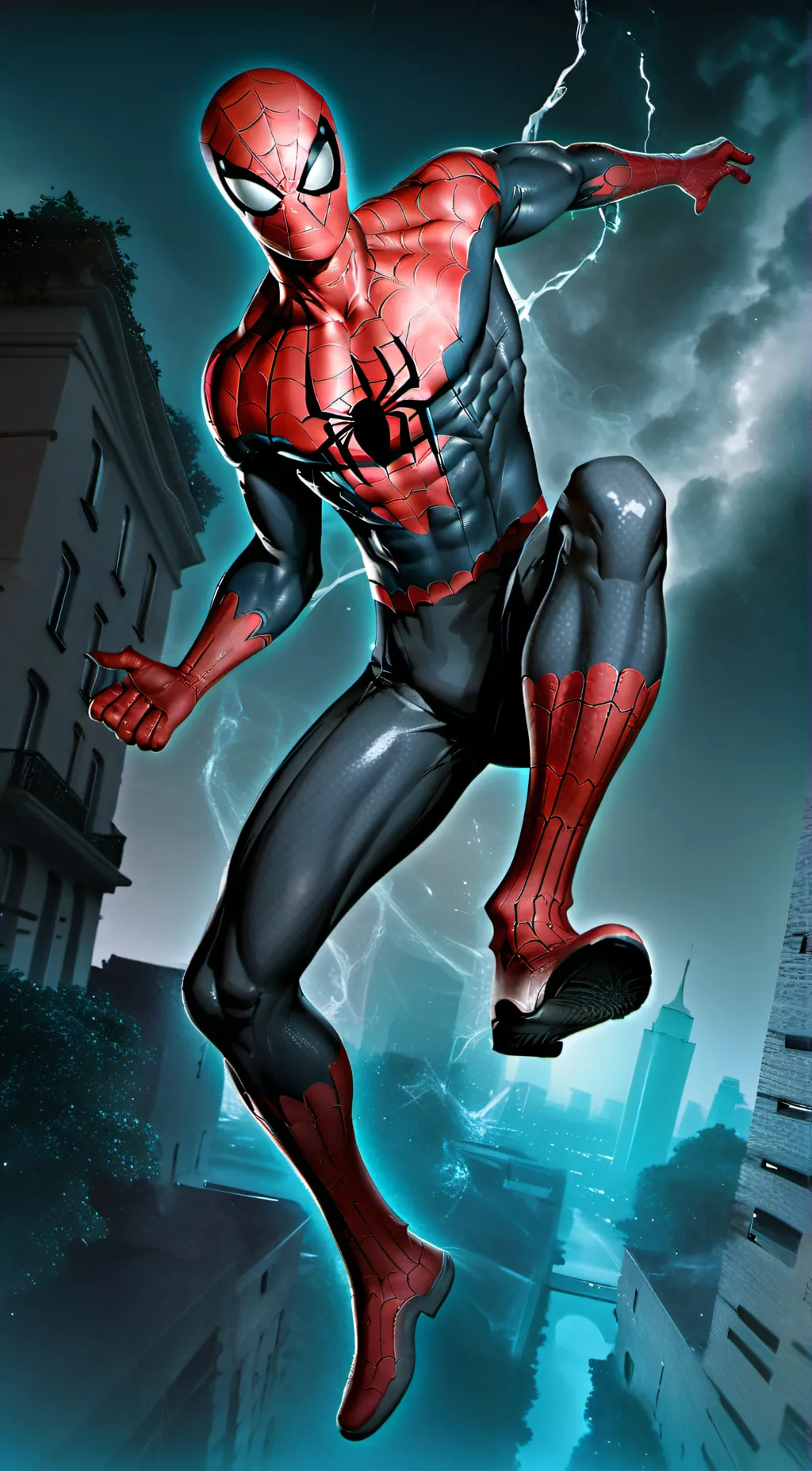 ai character: Andrew Garfield  background