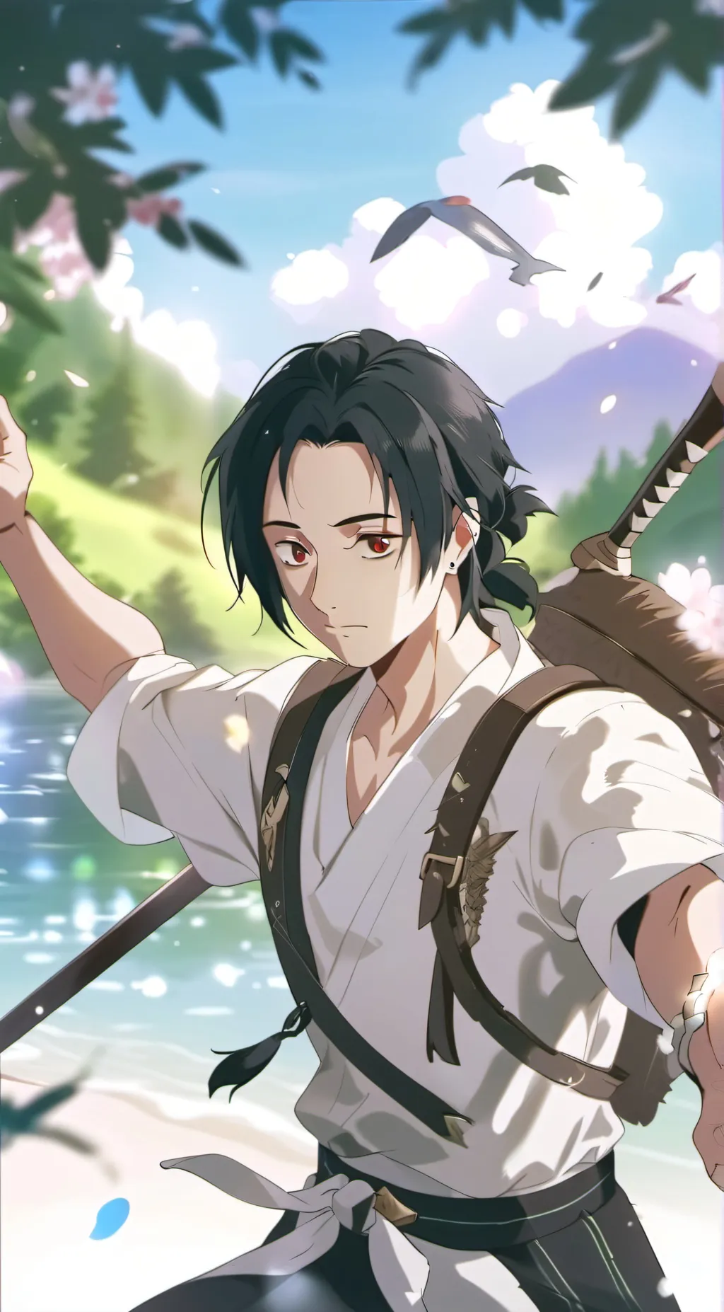 ai character: Yuta from JJK 0 background