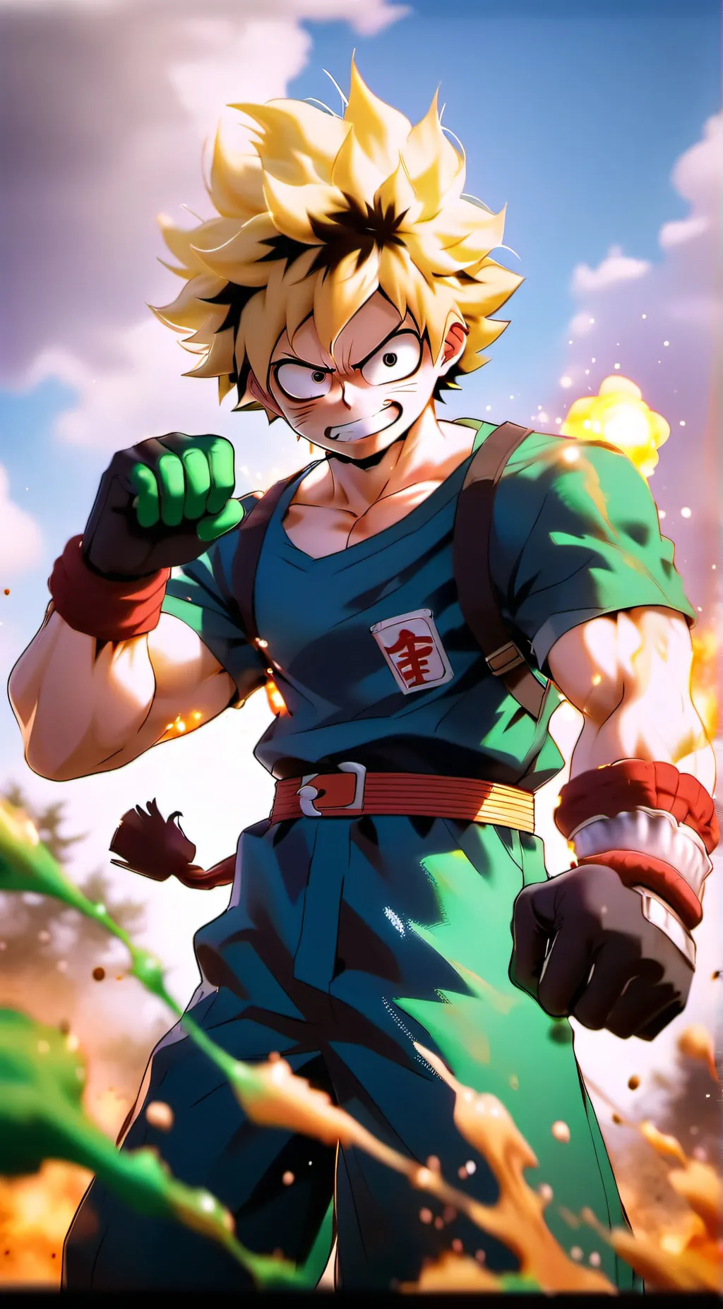 ai character: bakugou and dabi  background