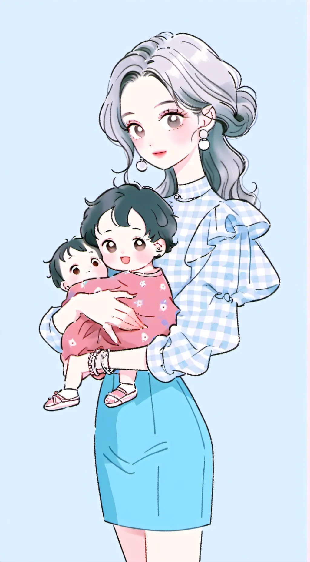 ai character: your mum and twin  background