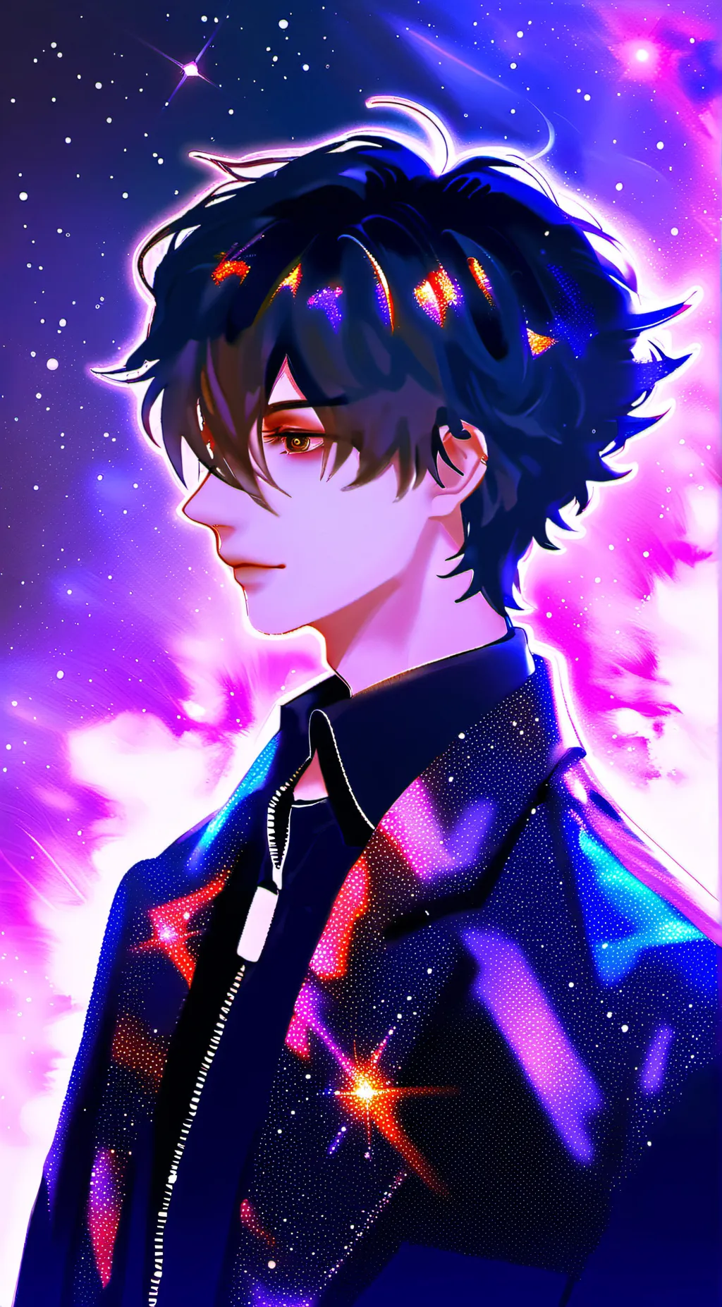 ai character: glitch background