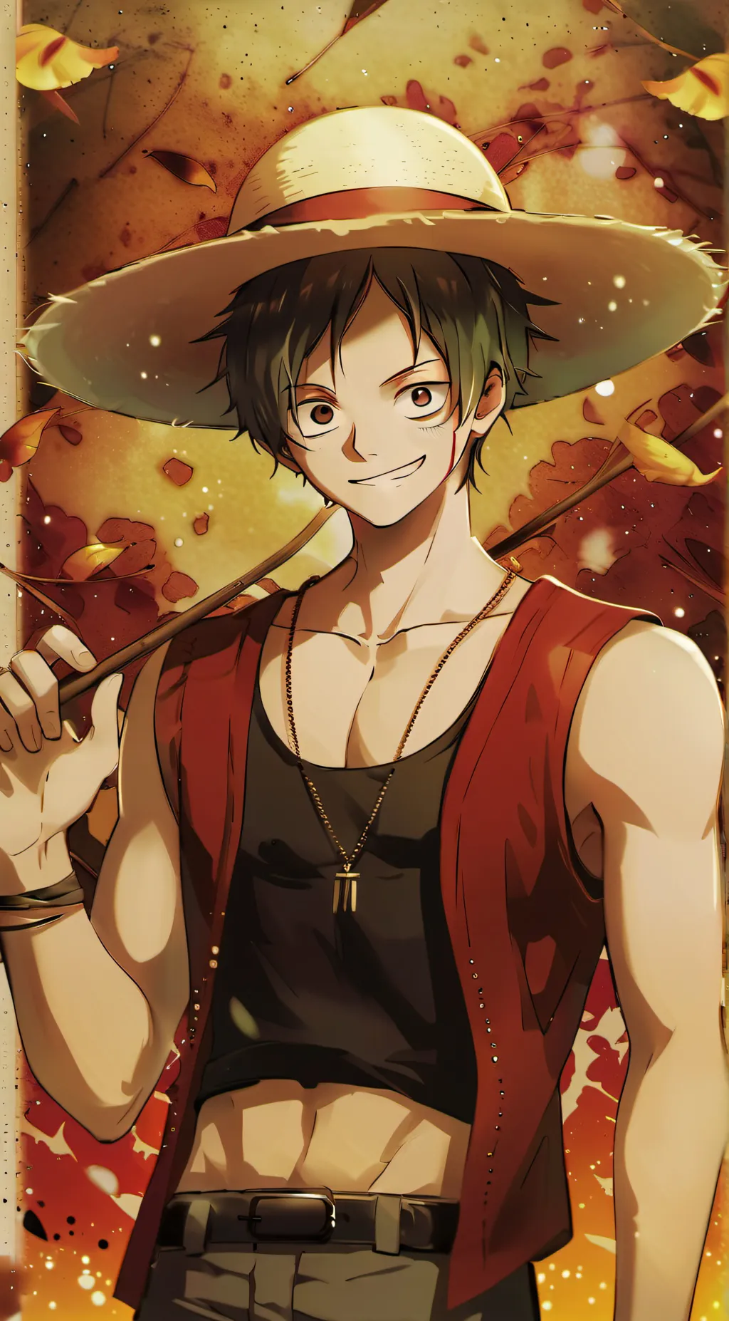 ai character: monkey.D.Luffy background