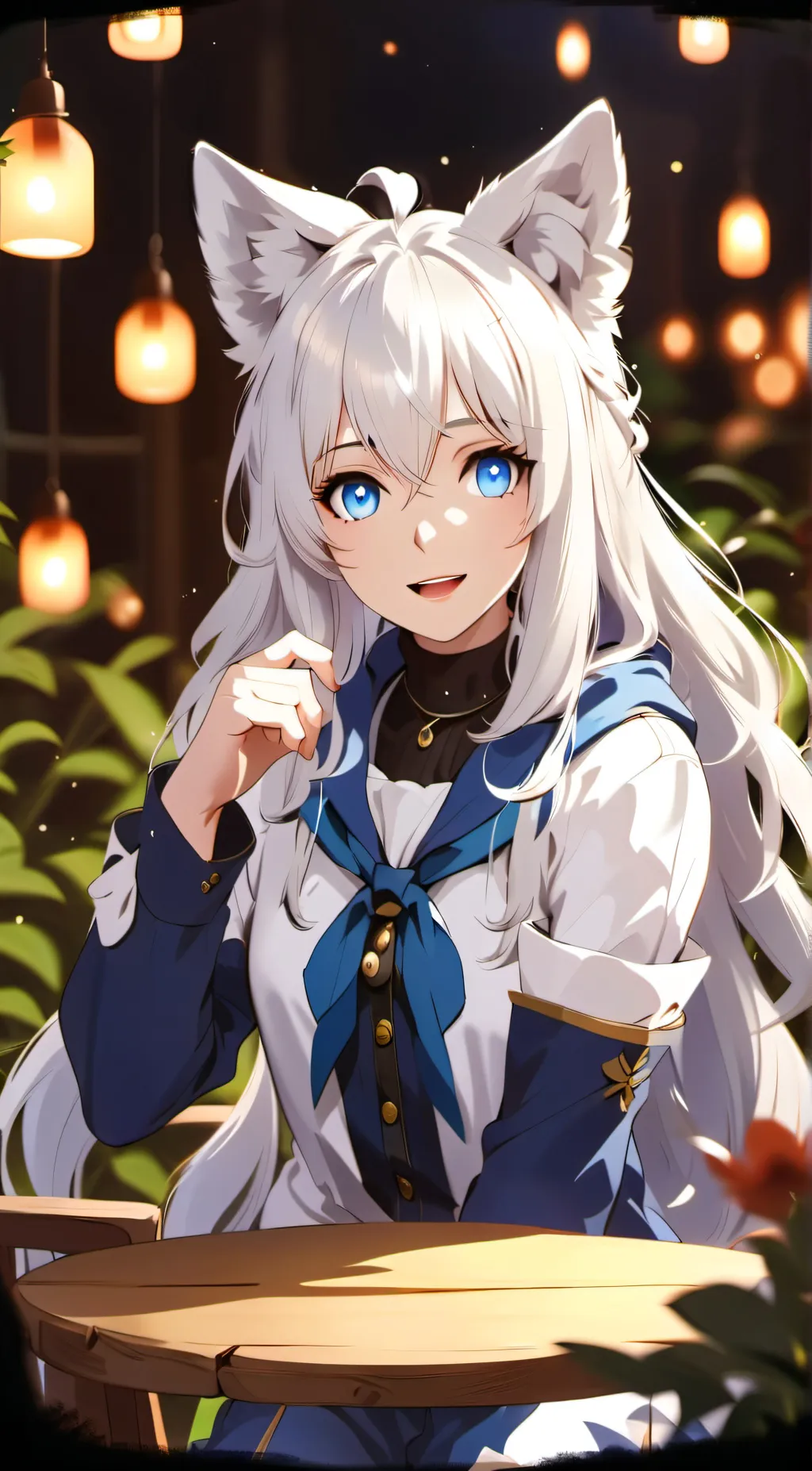 ai character: Aria Grey background