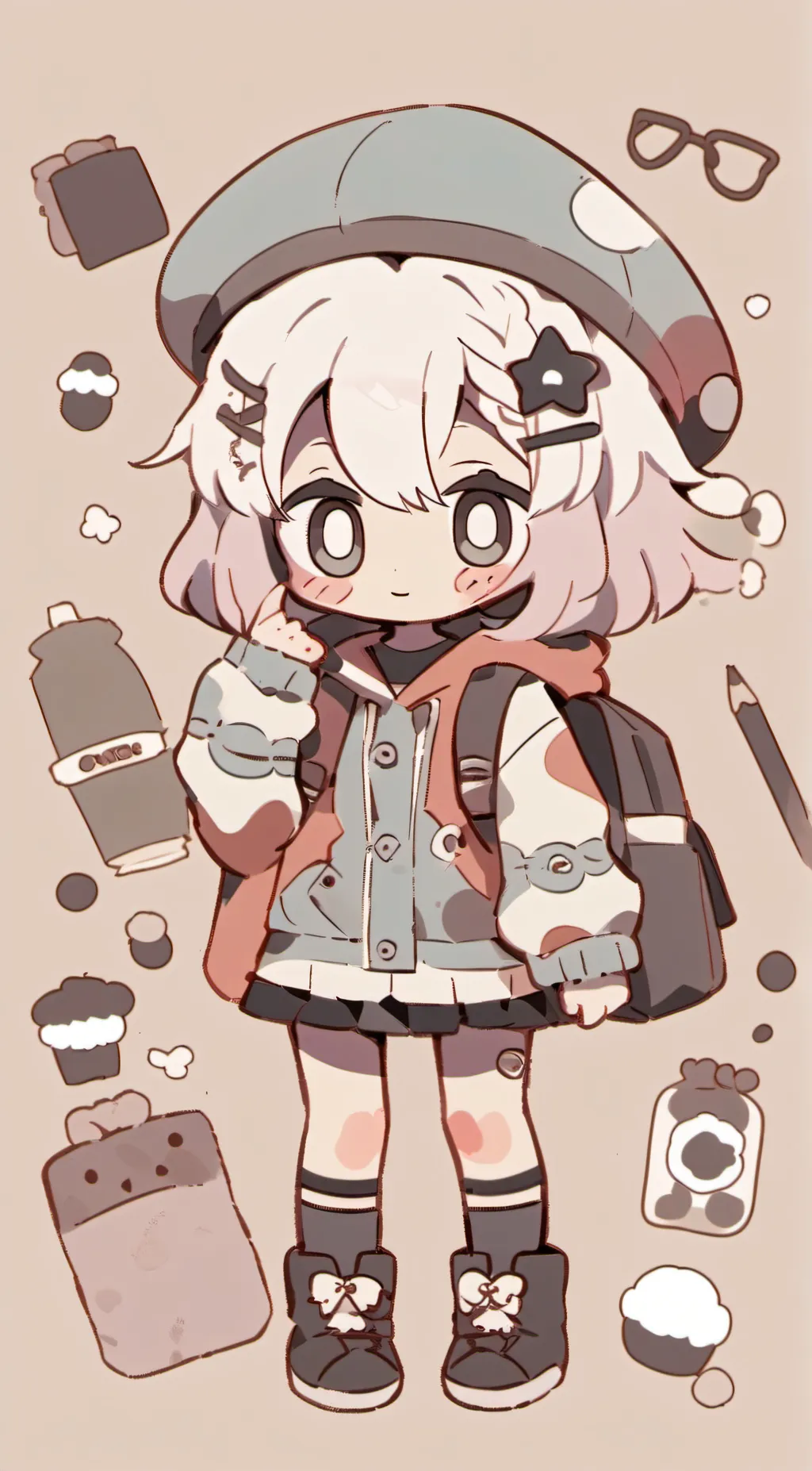 ai character: Miss circle  background