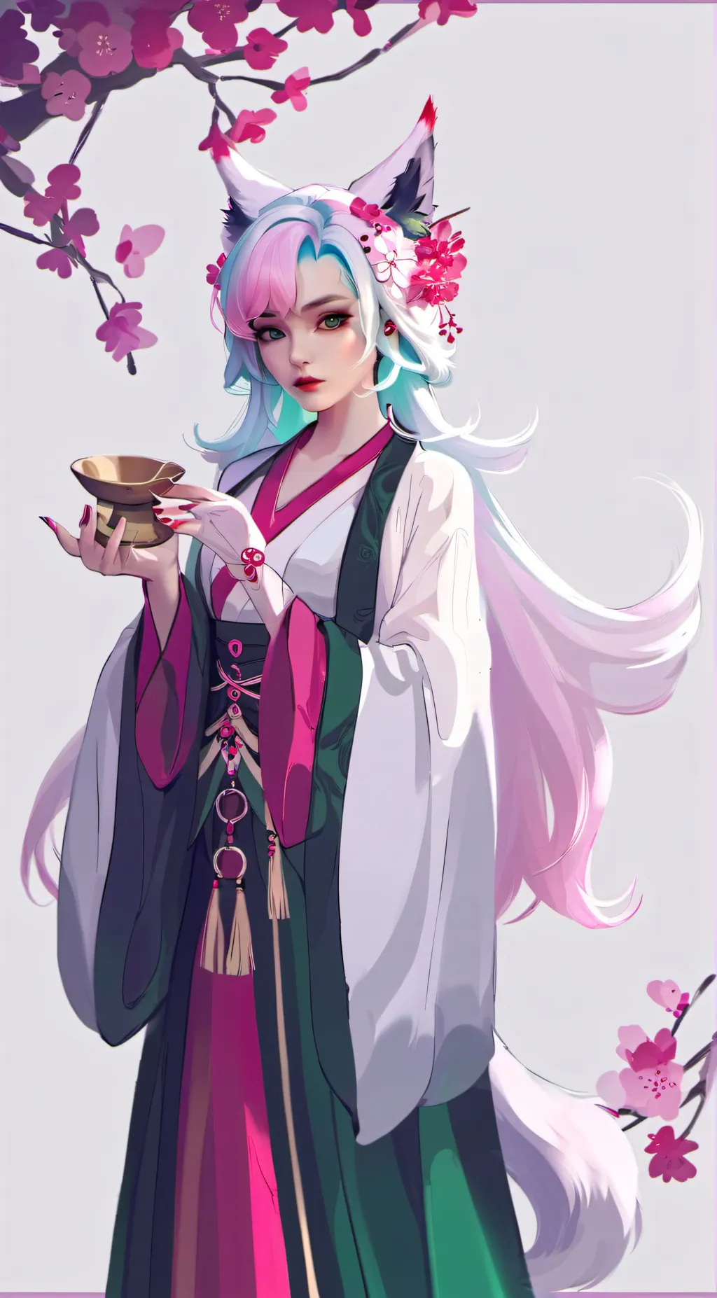 ai character: Sakura Nyaka background