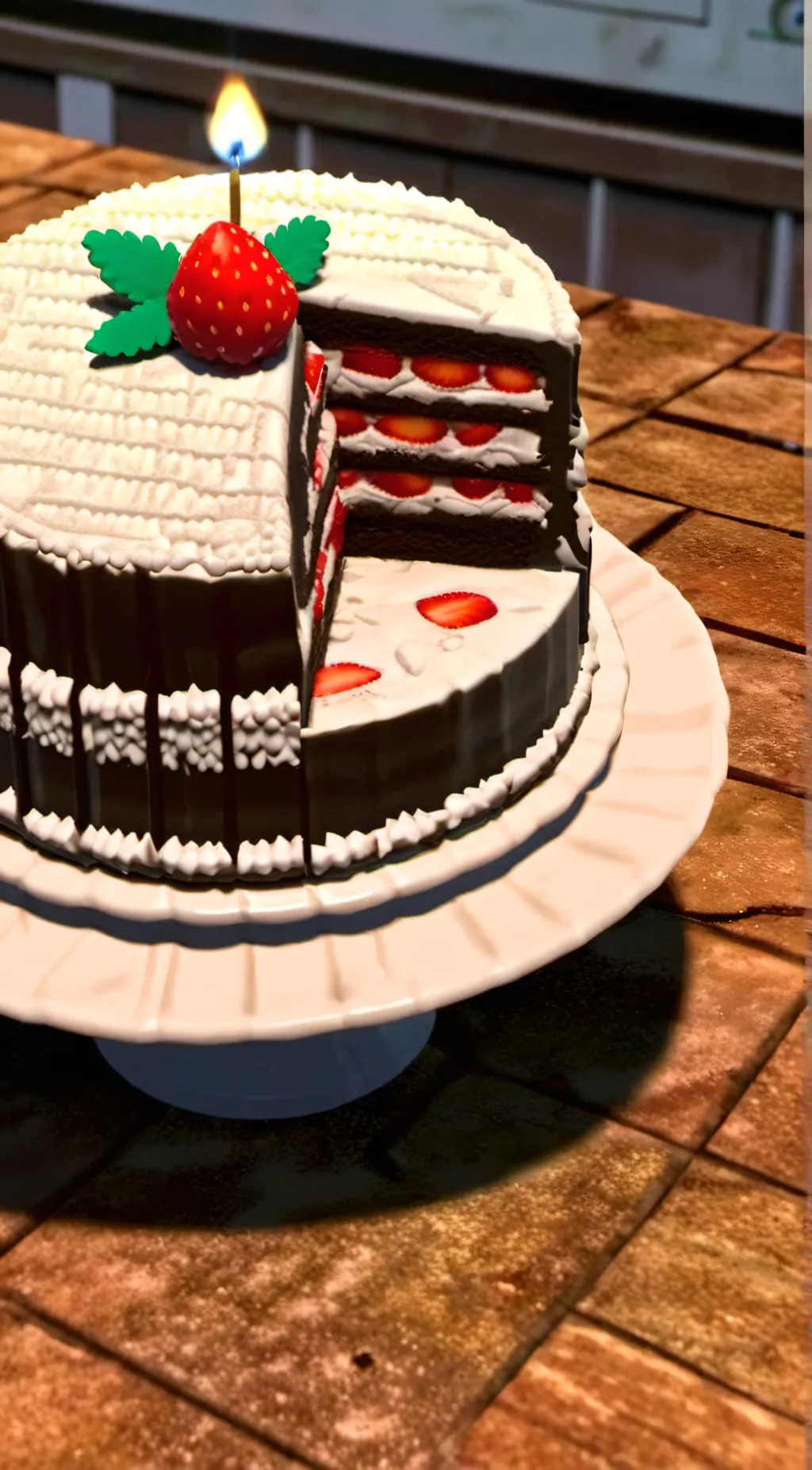 ai character: Cake background