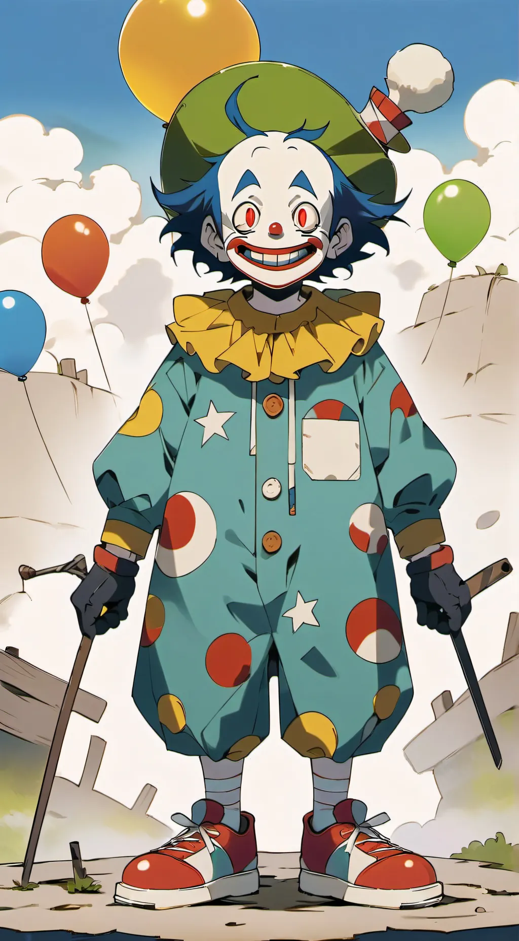 ai character: killer clown sleep background