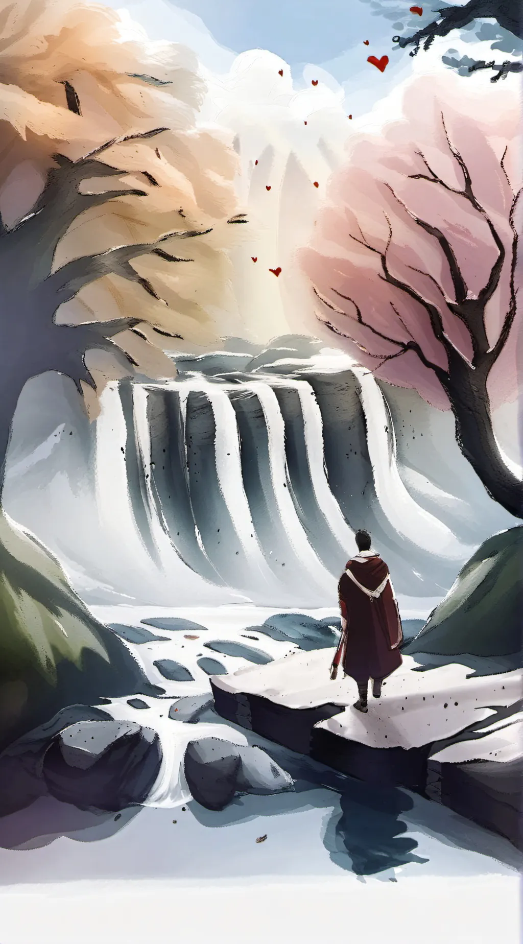 ai character: Weeping Love background