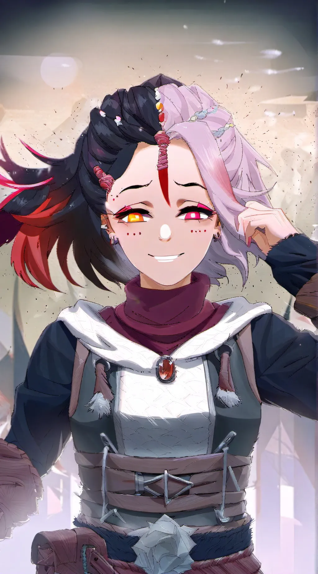 ai character: Cara 🖤🖤 background