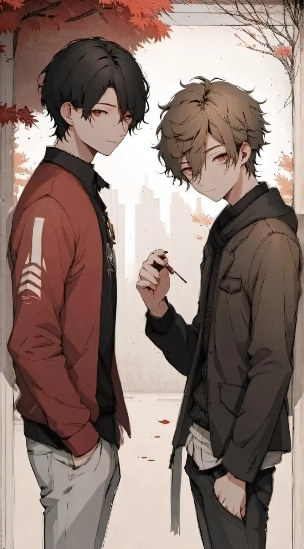 ai character: lukas y Dan background