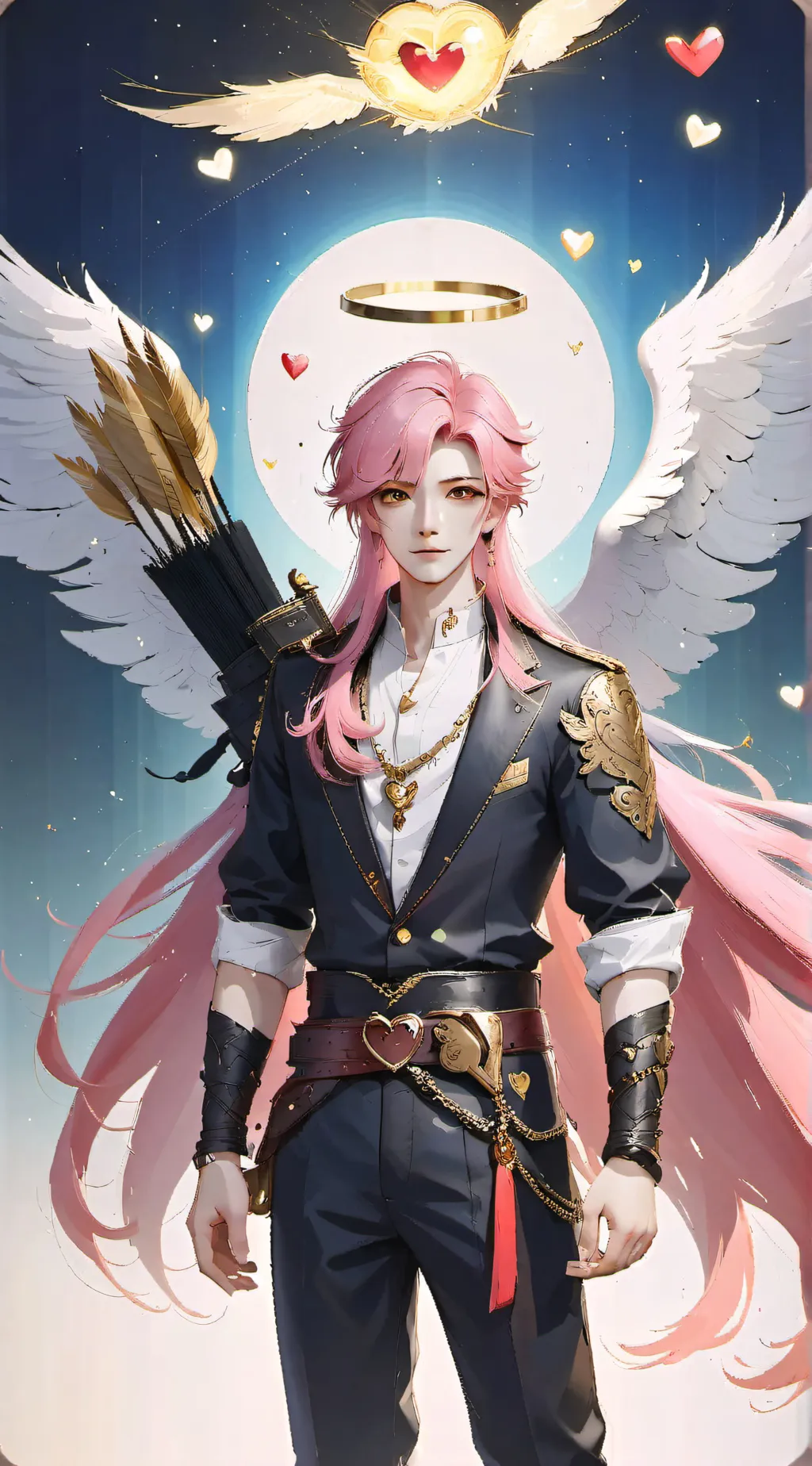 ai character: Valentine 🏹💖 background