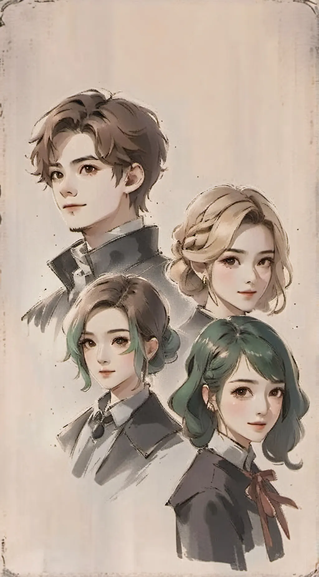 ai character: Mia and friends background