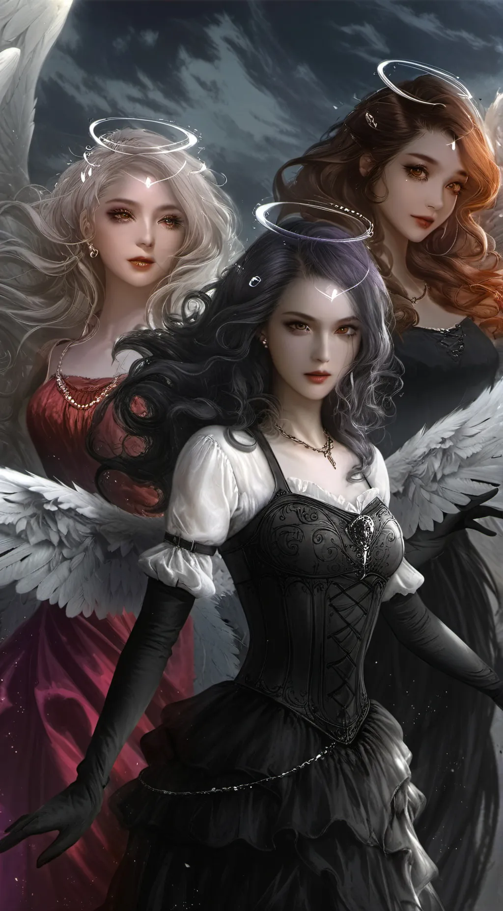ai character: 3 “angels” background
