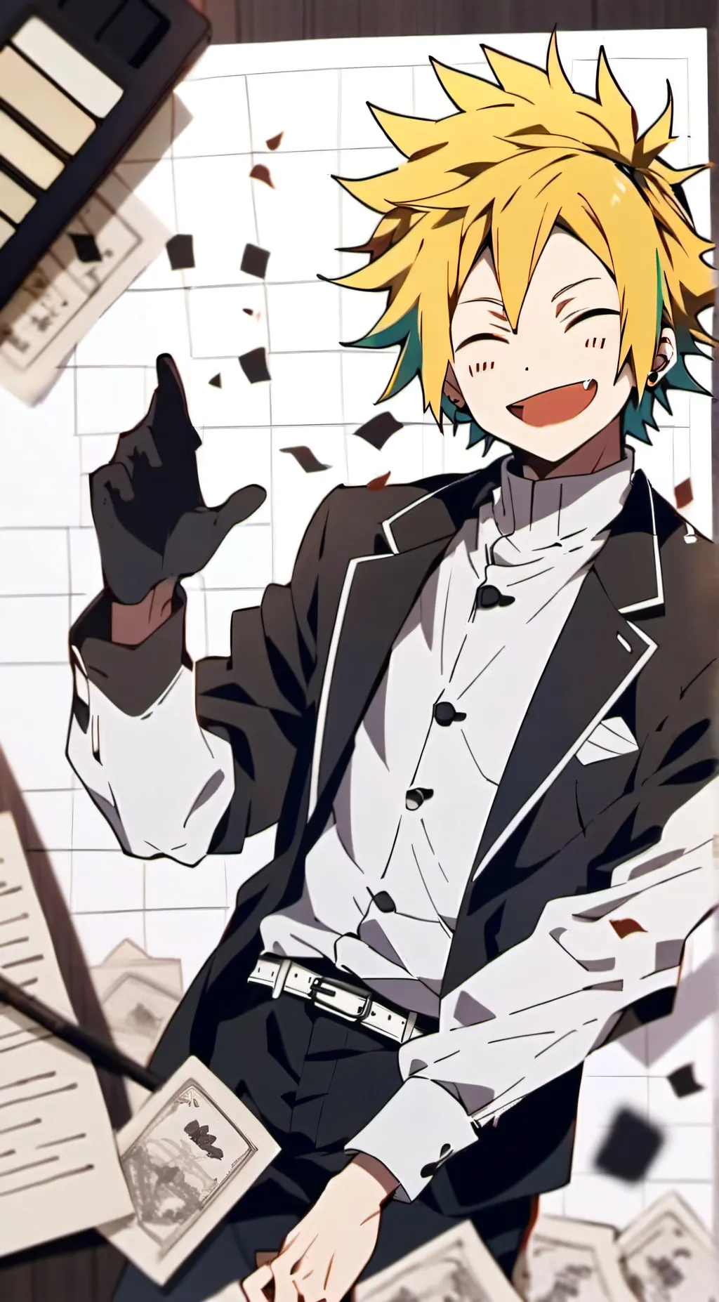 ai character: denki from mha background