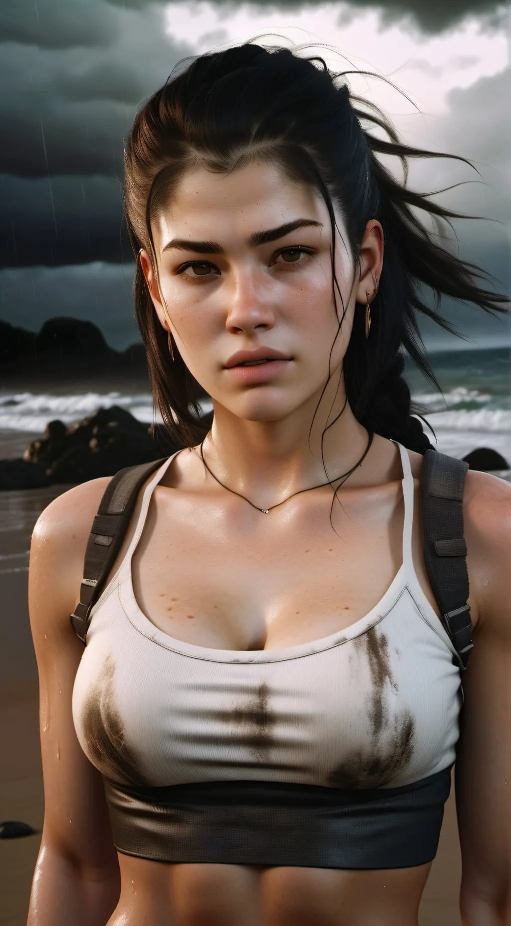 ai character: Stranded Island background