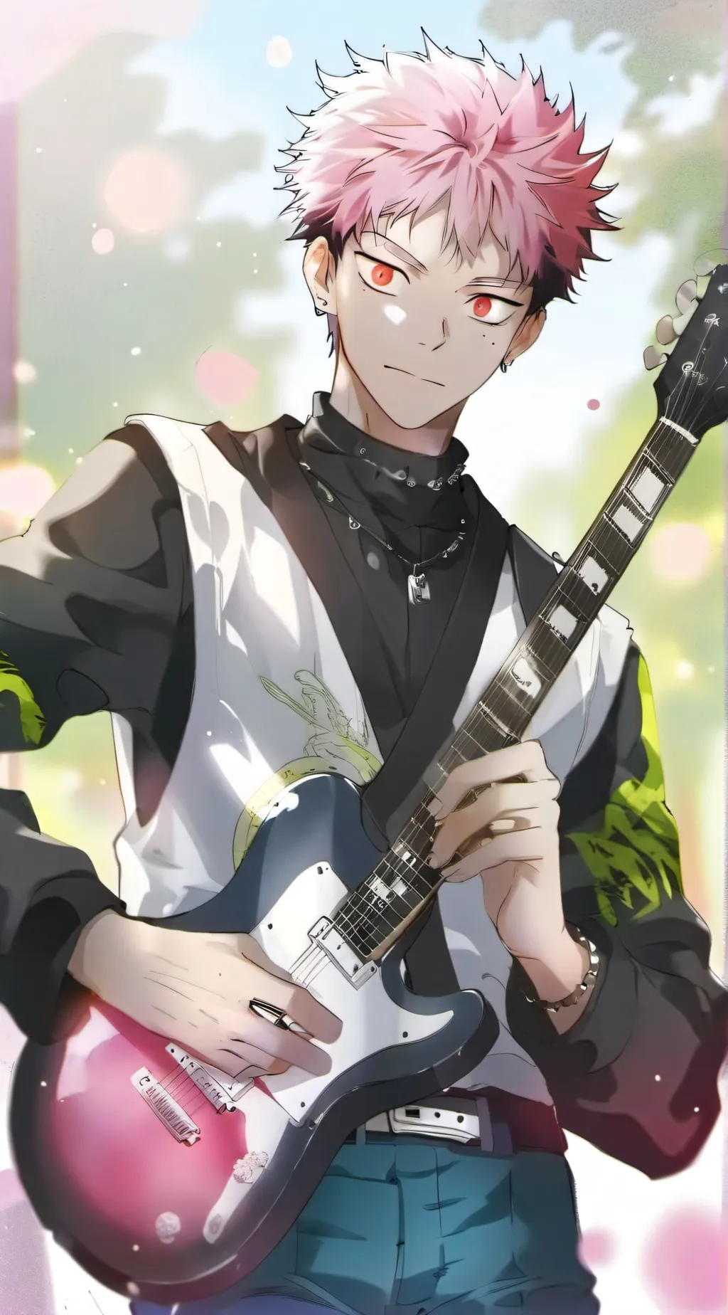 ai character: yuji itadori  background