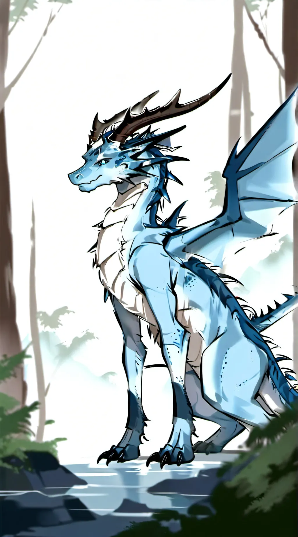 ai character: Winter background