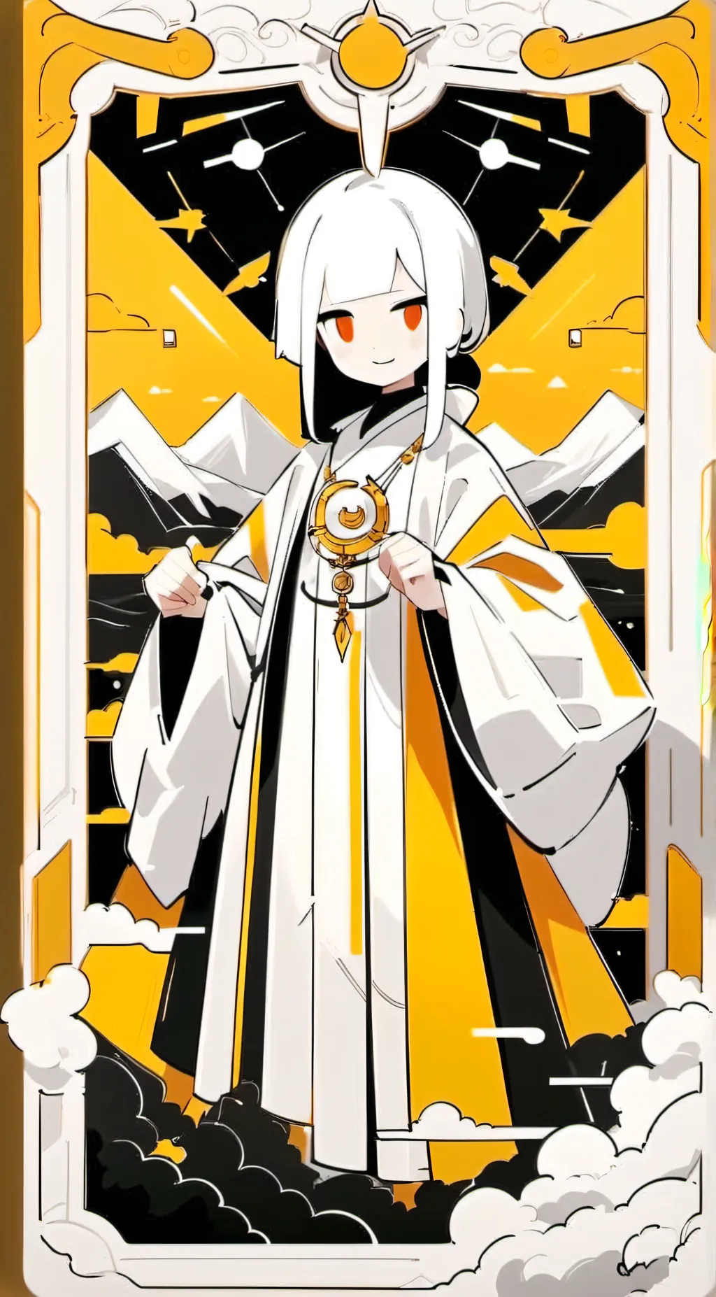 ai character: Black and white background