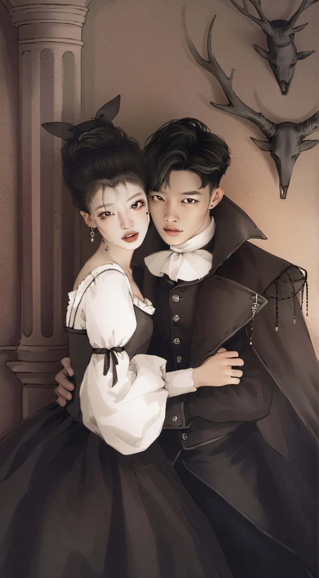 ai character: James and mya  background