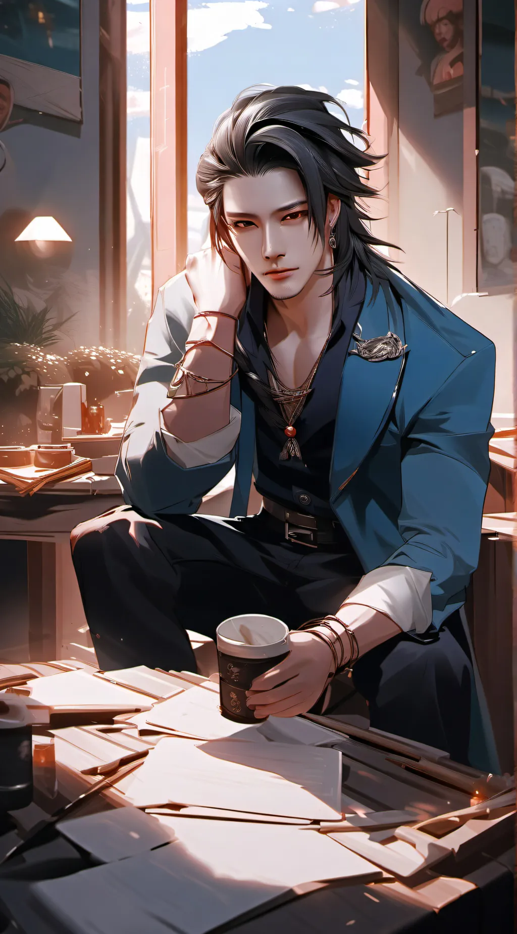 ai character: Dav background