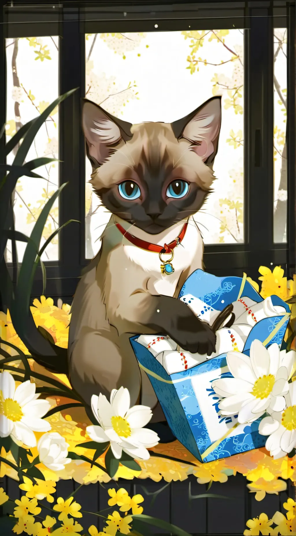 ai character: Siamese Kitten :3 background