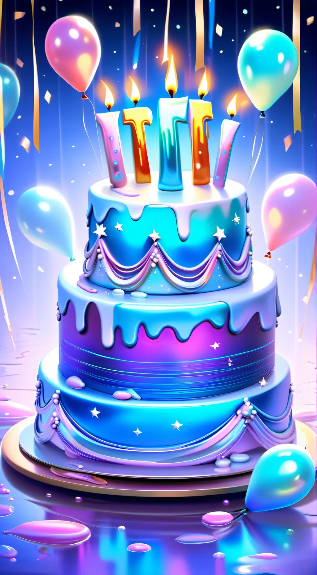 ai character: Birthday card background