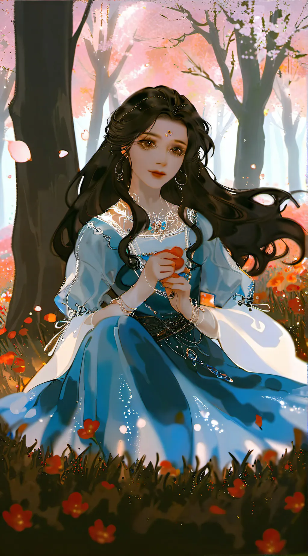 ai character: Spring  background