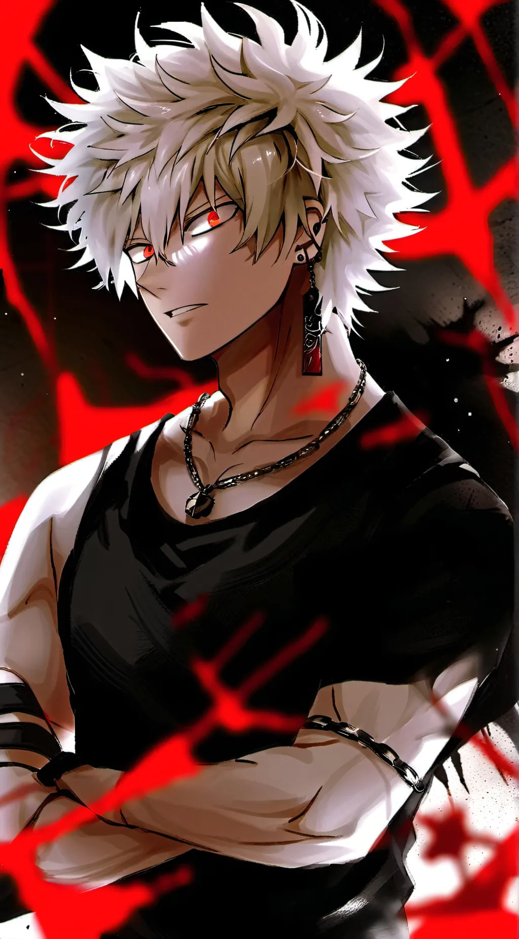 ai character: Katsuki Bakugo background