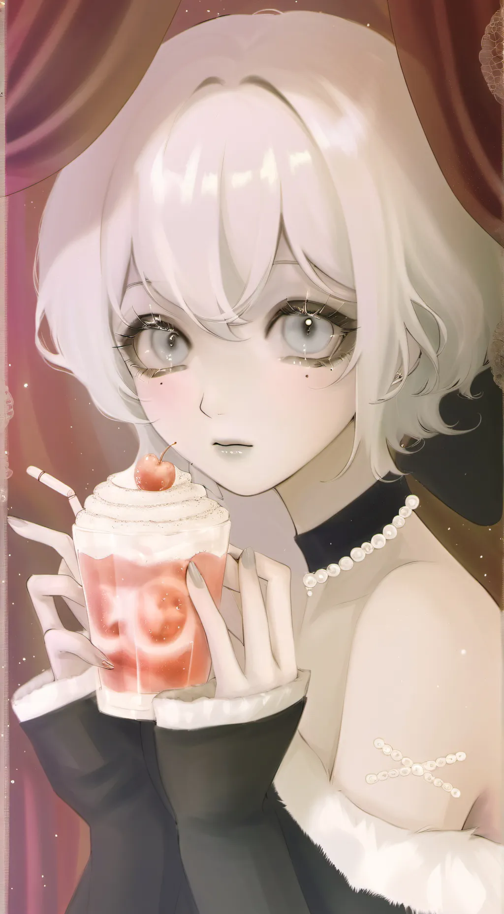 ai character: Flower background