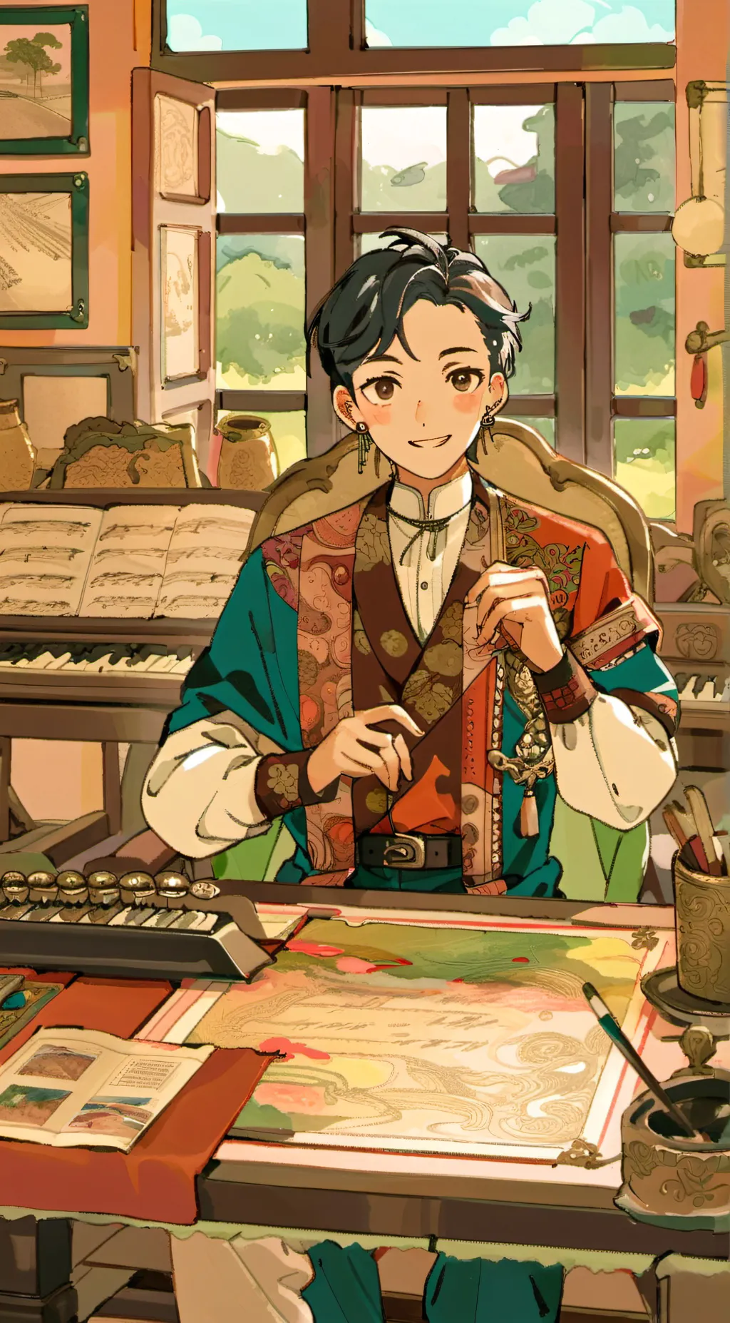 ai character: Youtube Stuido Job background