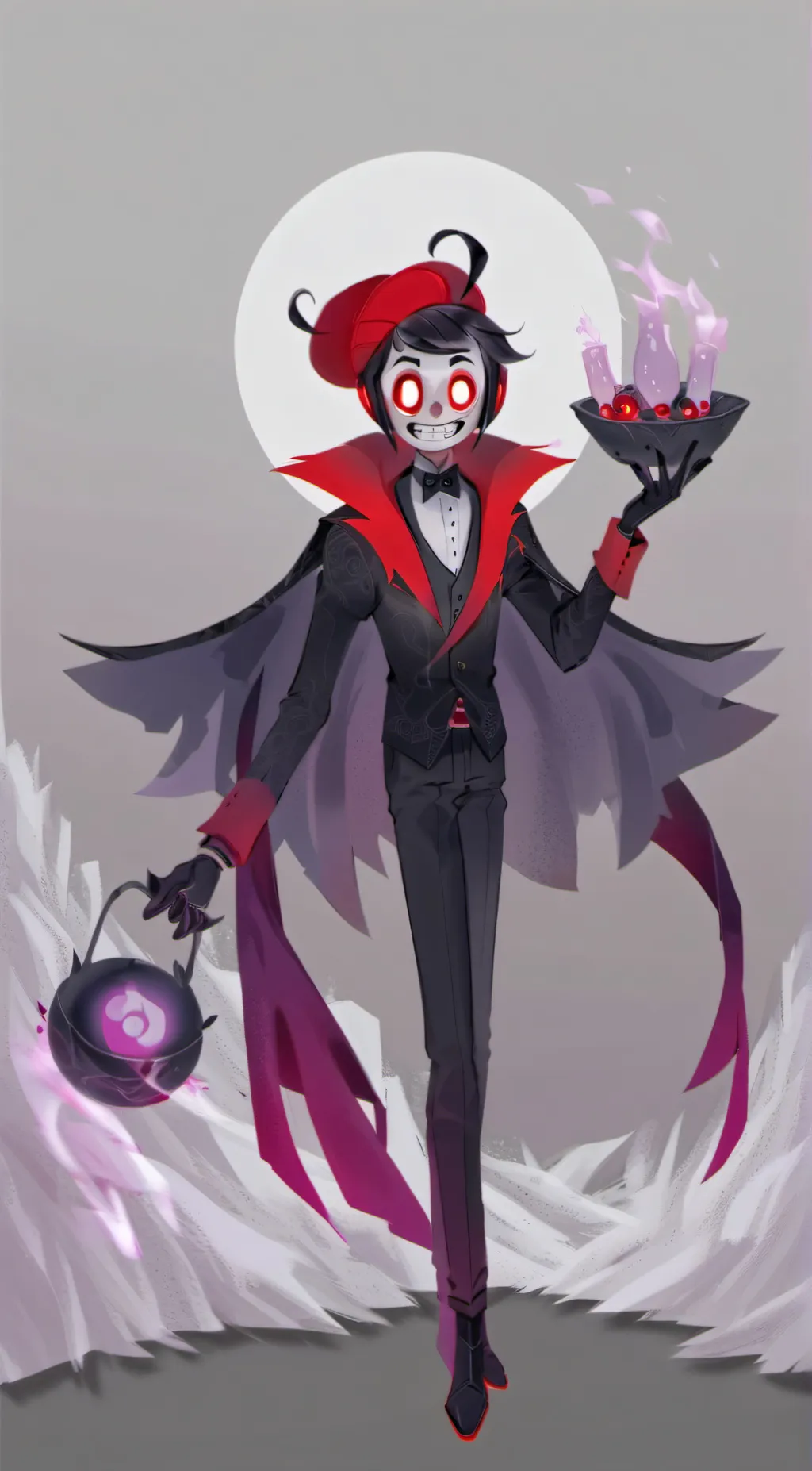 ai character: Hazbin hotel cages background