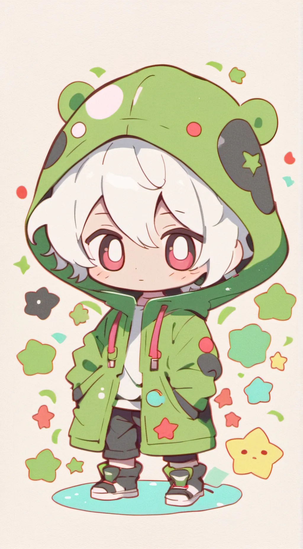 ai character: Snow background