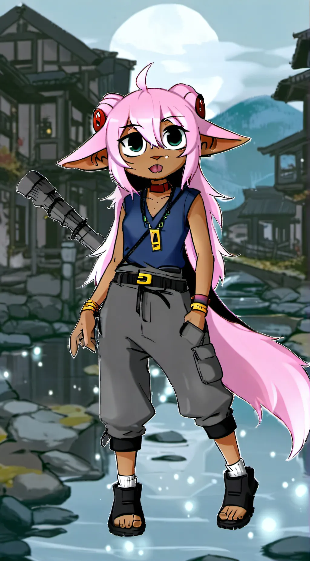 ai character: Luna  background