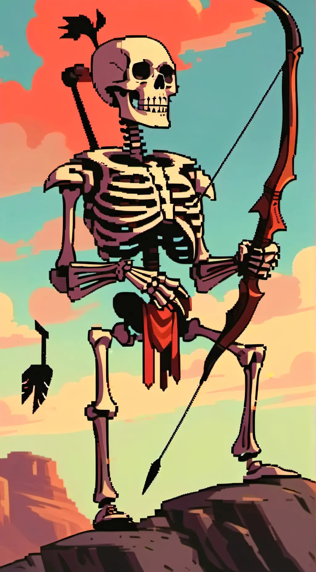 ai character: Skeleton background