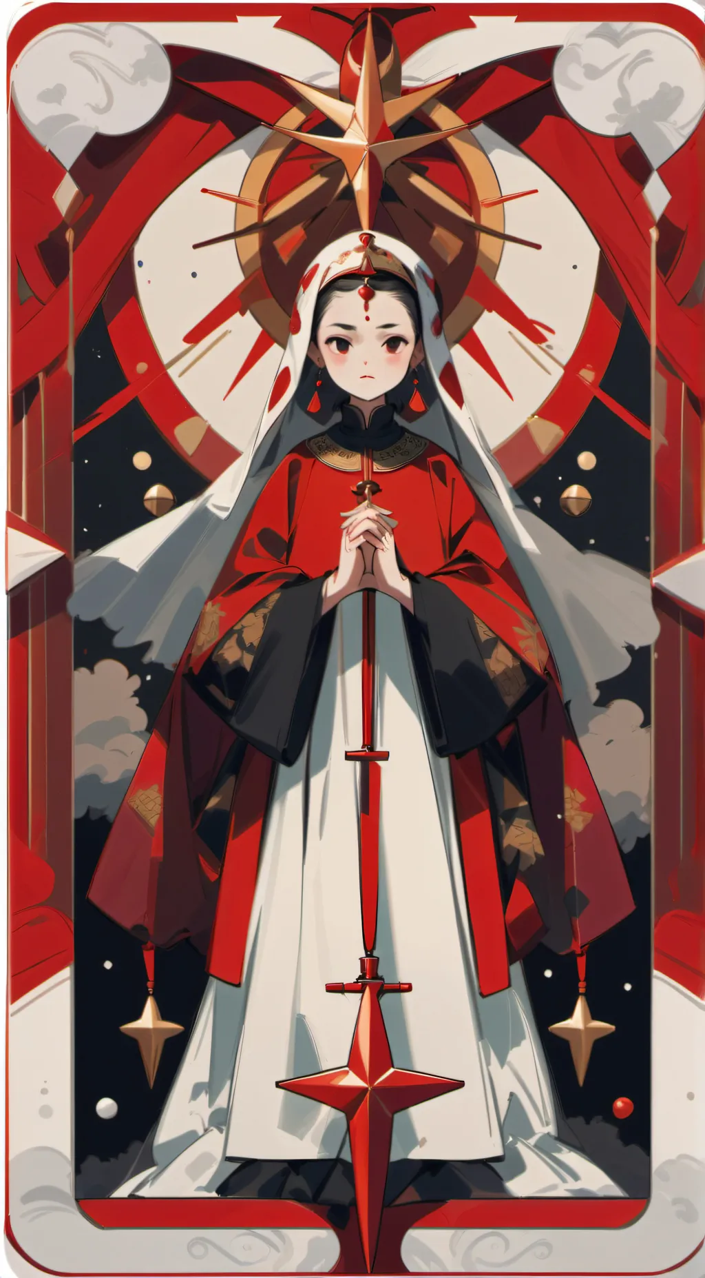 ai character: clapping  background