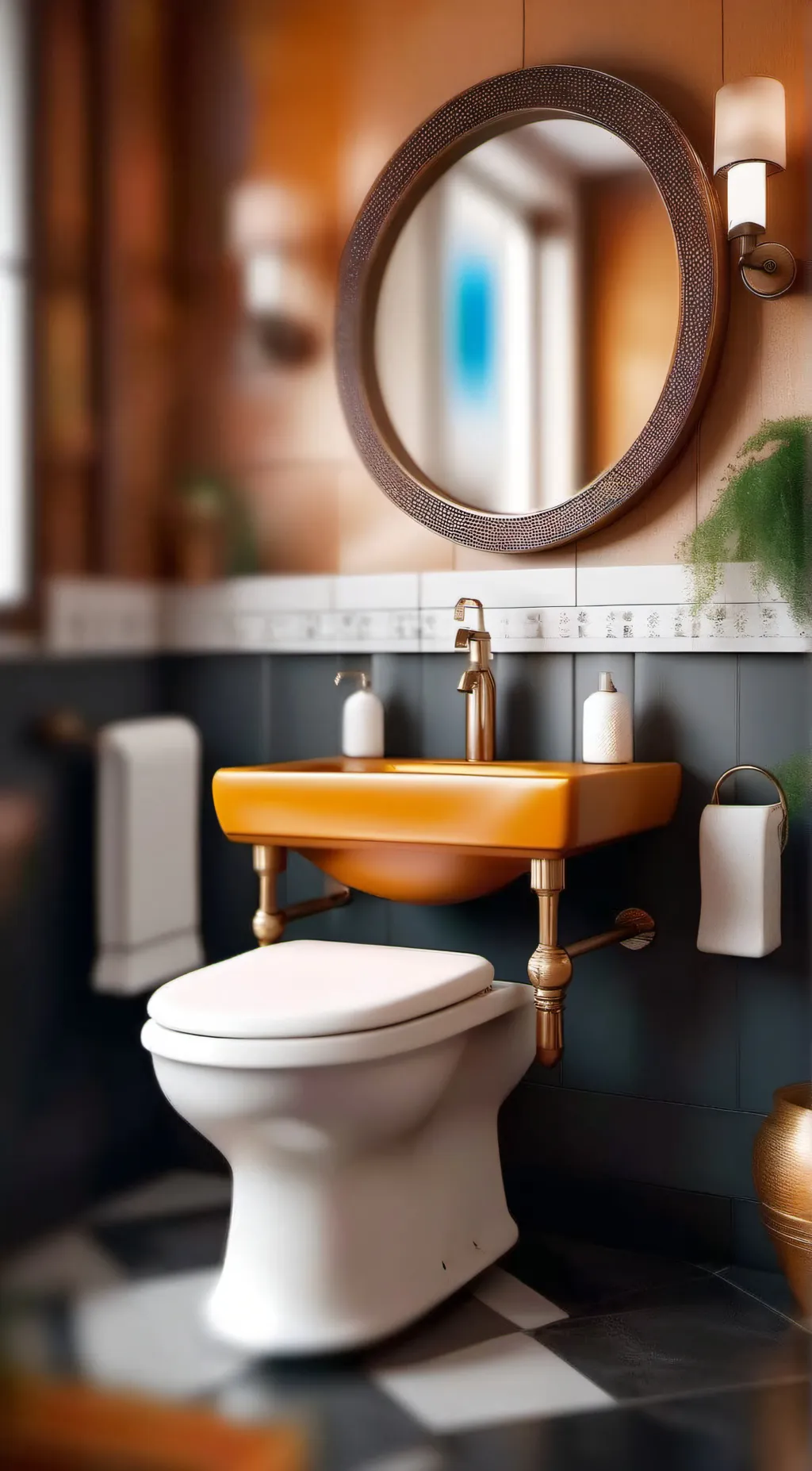 ai character: toiet toilet background