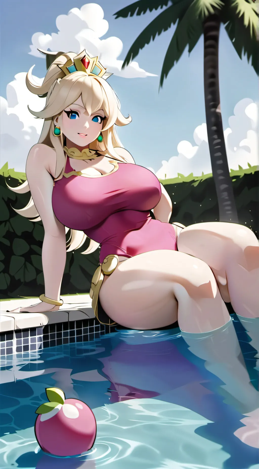 ai character: Princess Peach background