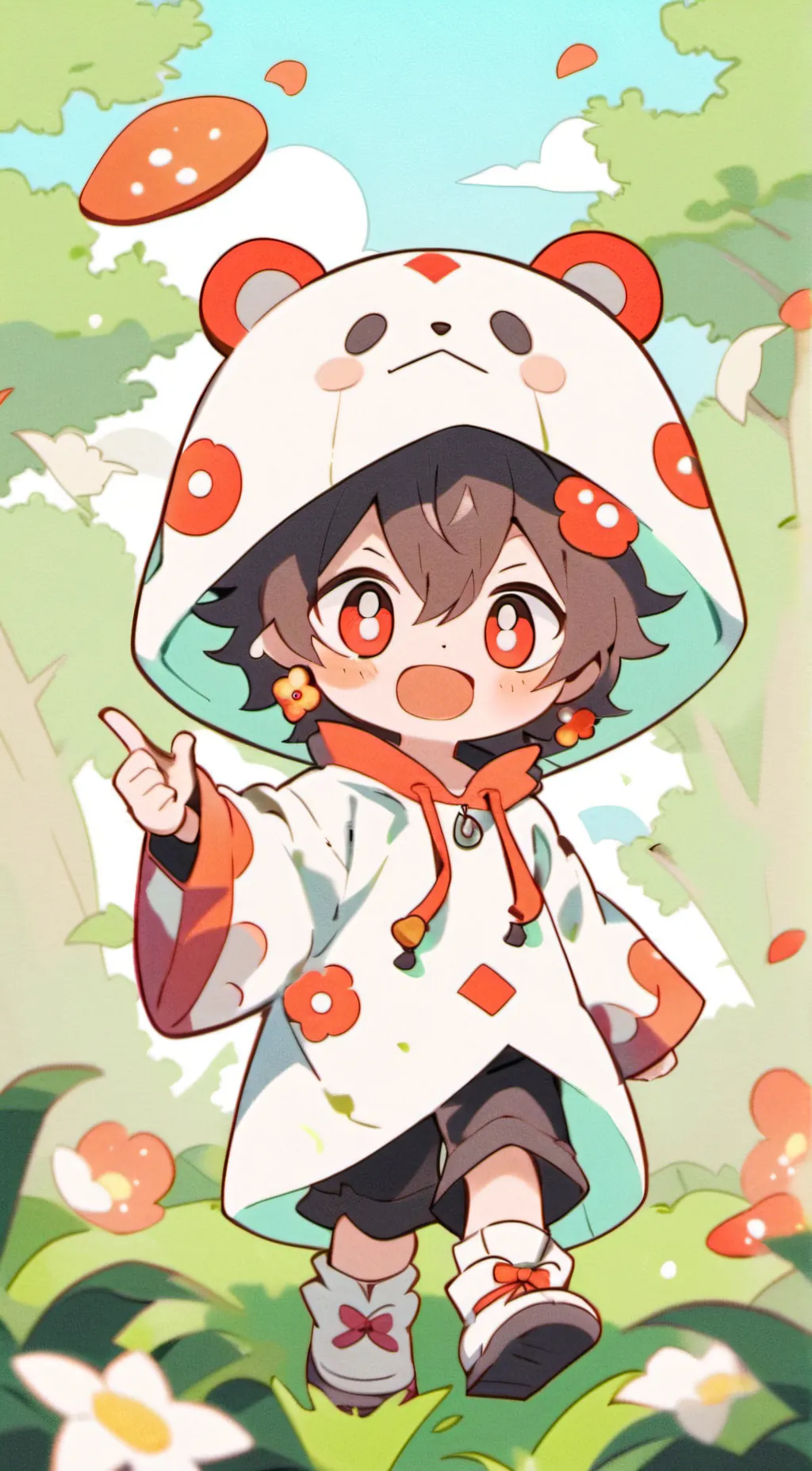 ai character: Young pro heroes  background