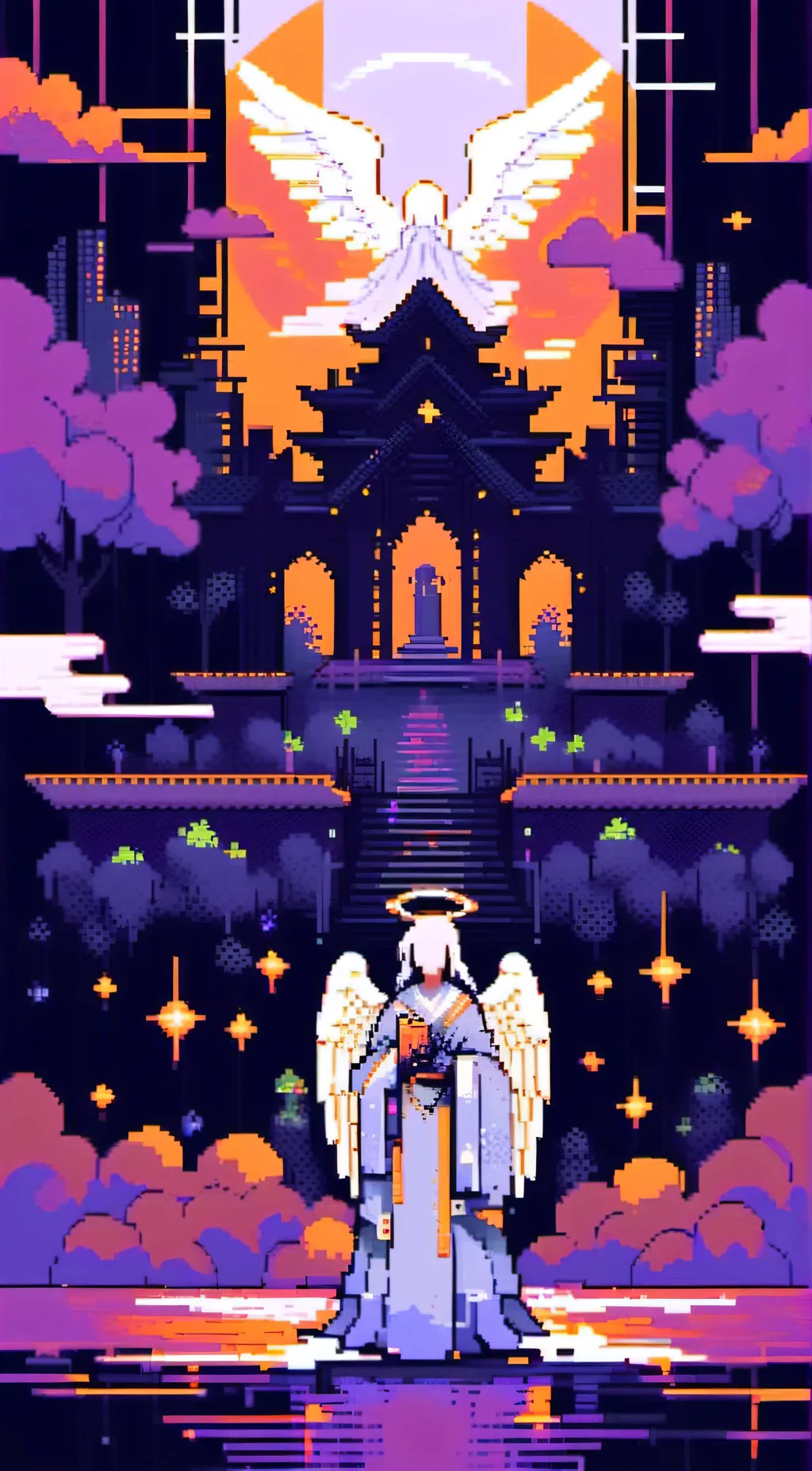 ai character: Angel  background