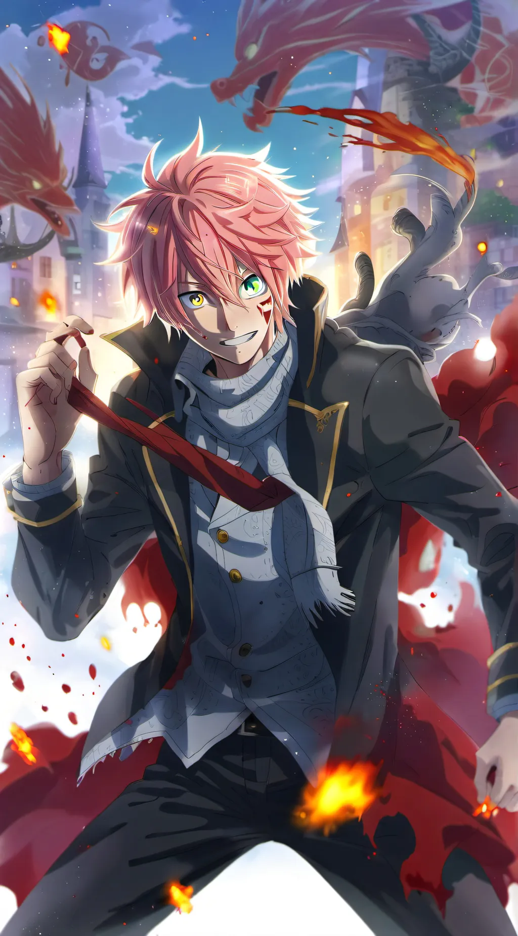 ai character: Natsu Dragneel  background