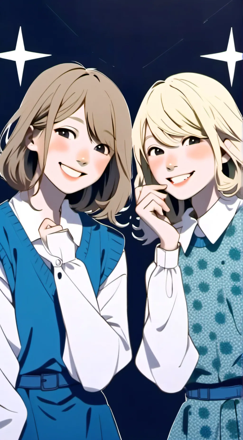 ai character: Me and my sister:) background