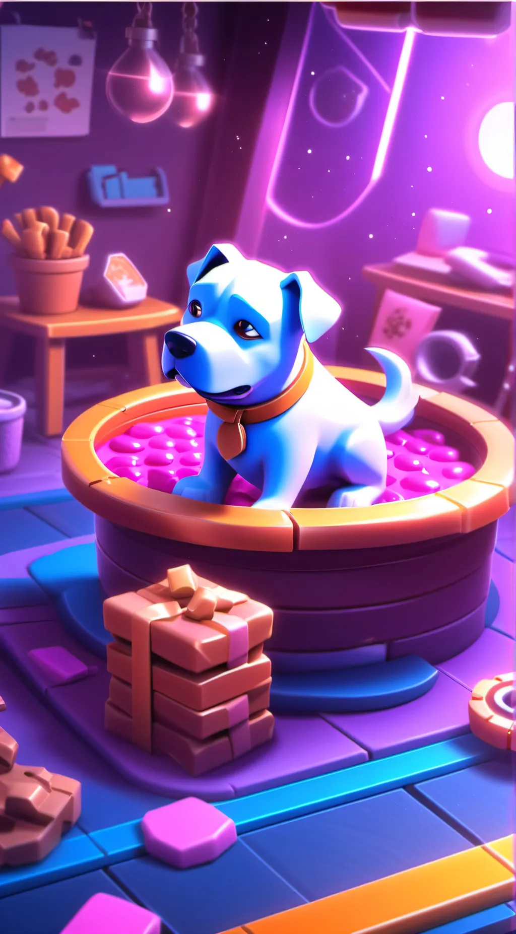 ai character: Dog background