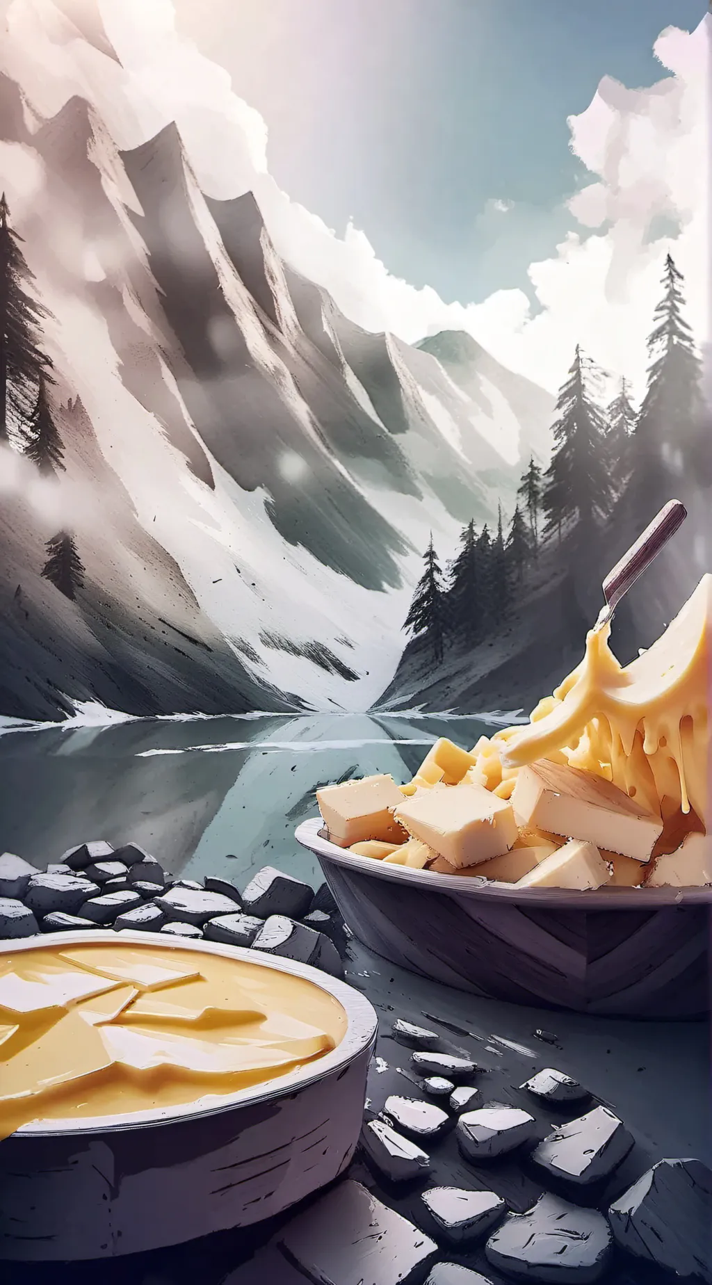 ai character: cheese masterpiece background