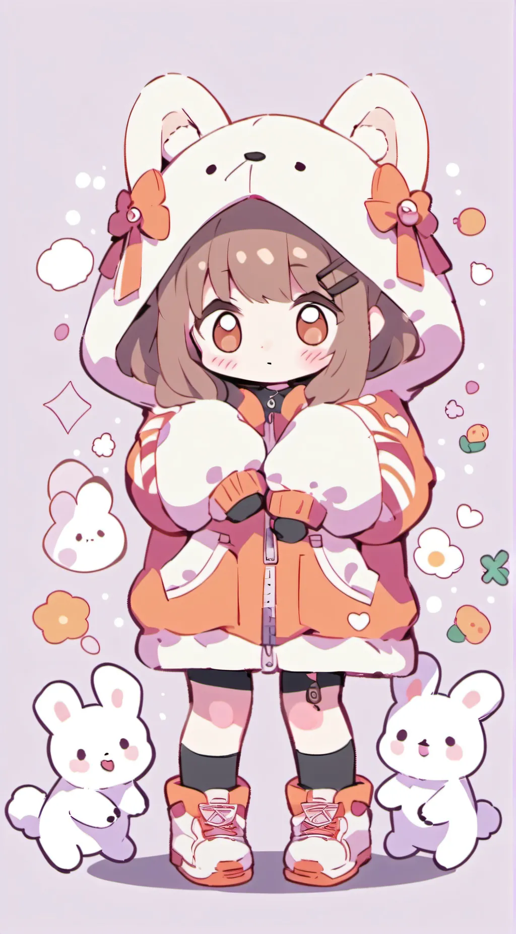 ai character: ORANGEA (again) background