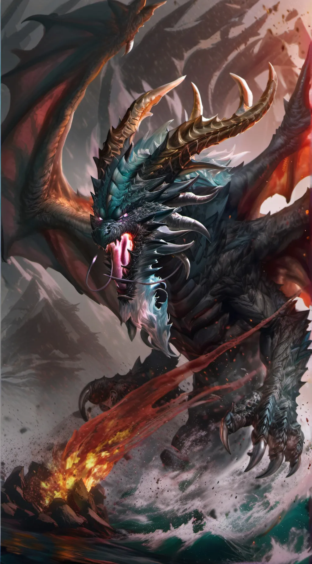ai character: dragon background