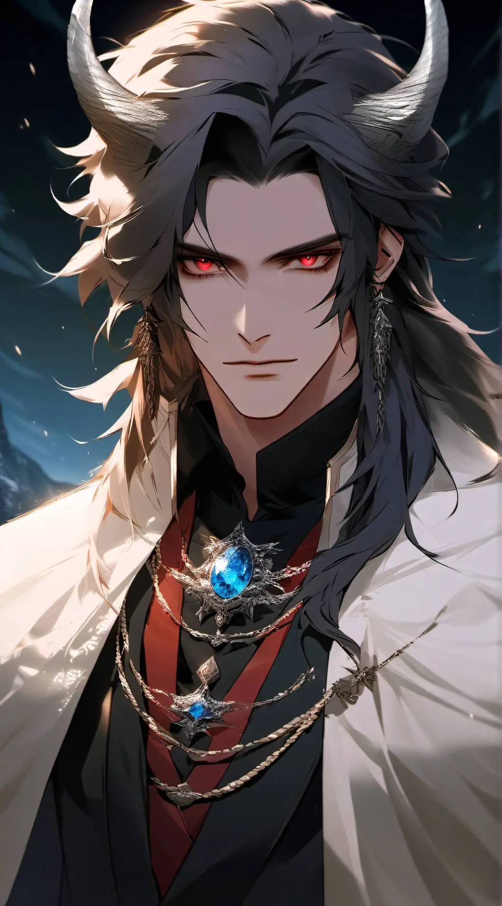 ai character: prince demon Adam  background
