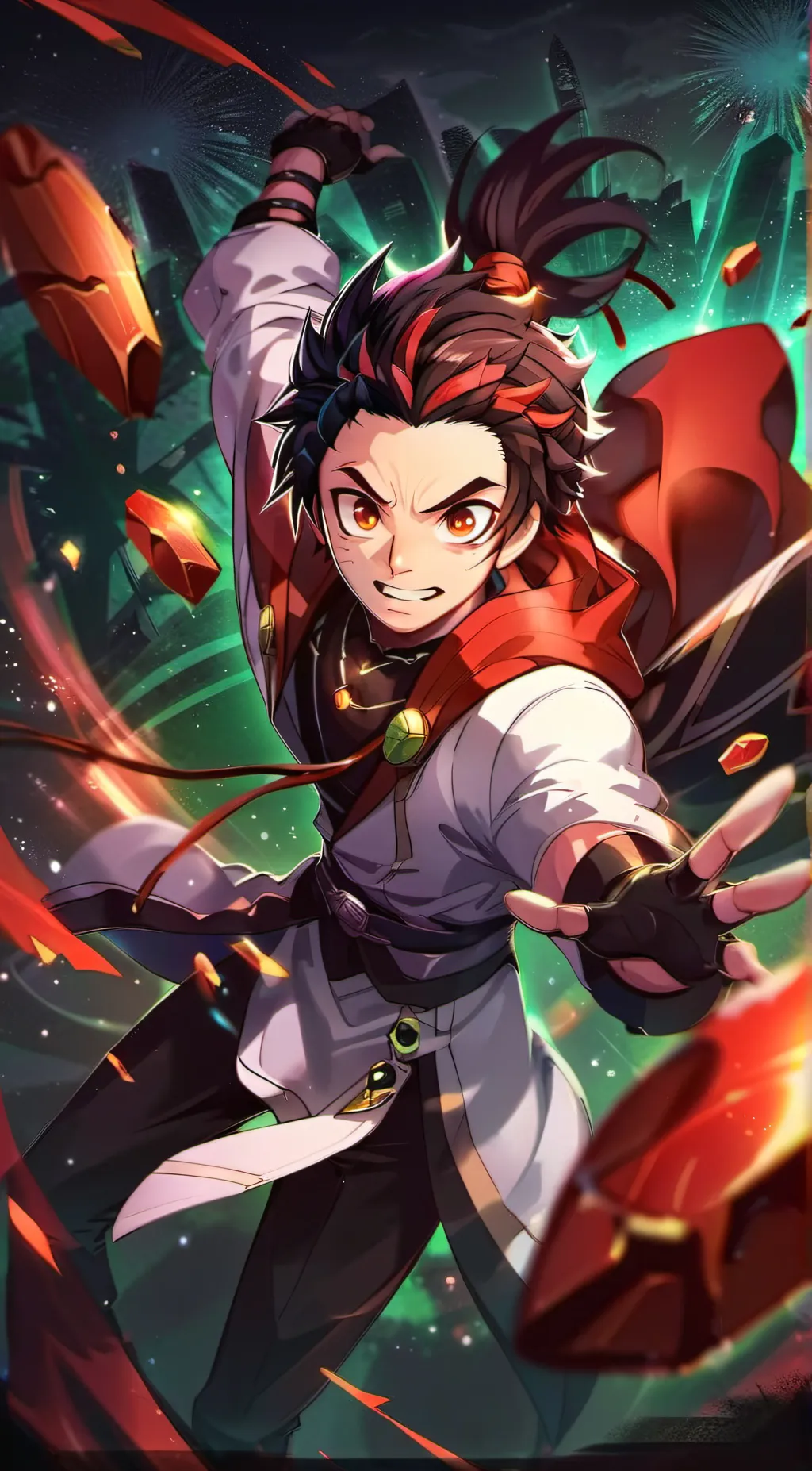 ai character: tanjiro  background